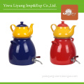 Colorful Ceramic Teapot Enamel Kettle Set with Faucet (BY-2303)